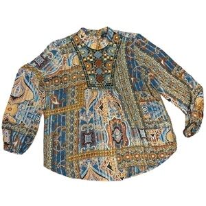 Melissa Paige Women’s Large Embellished Sheer Blouse